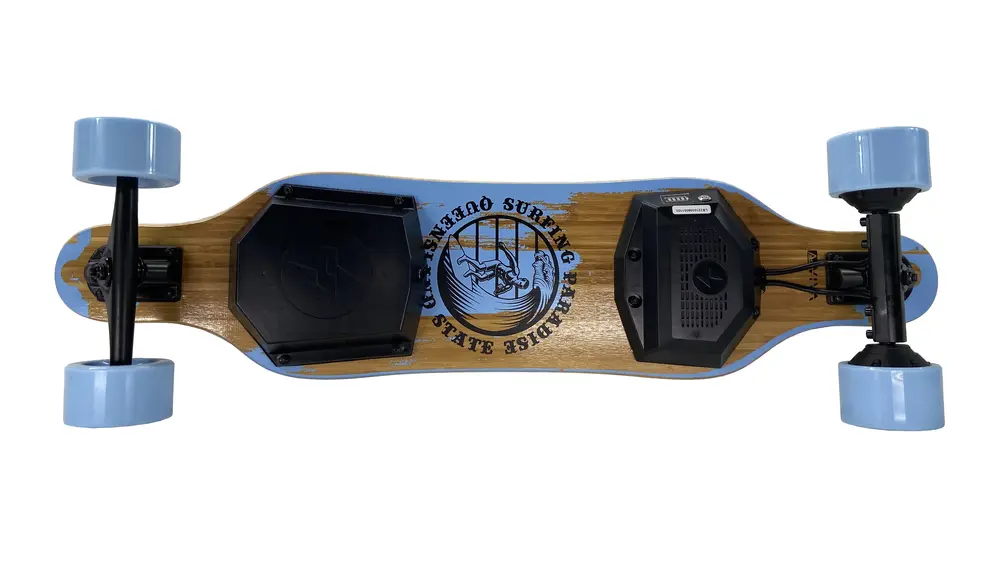 AsVIVA E-Longboard LB2 mit Griptape und Bambuskern