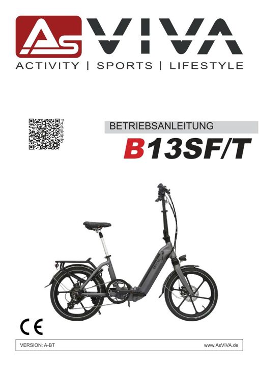 E-Bike Klapprad B13 Bedienungsanleitung