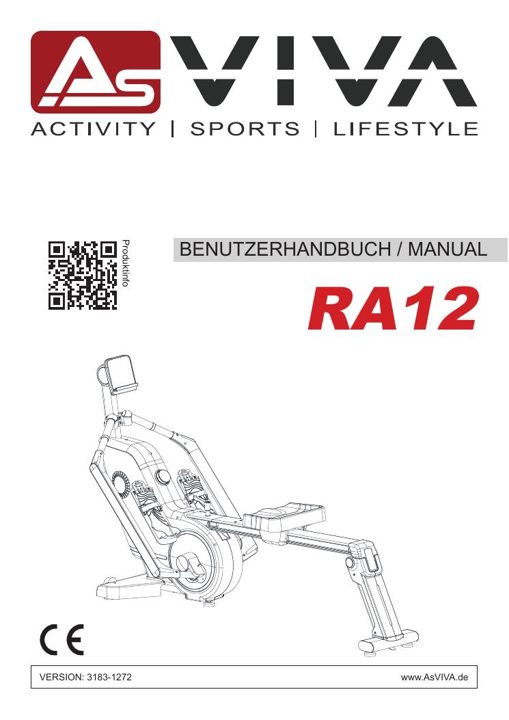 3D-Rudergerät RA12 Rower Bedienungsanleitung