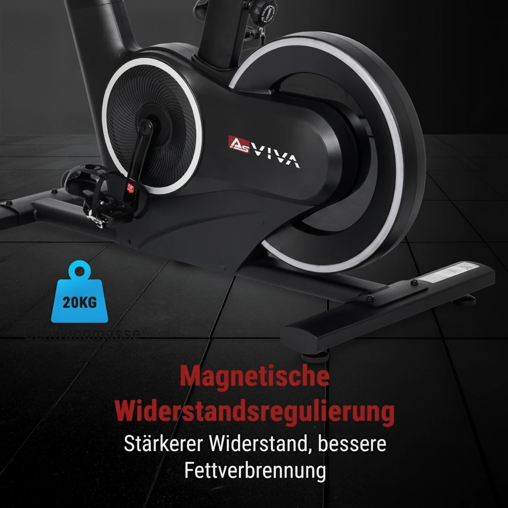 Magnetische Widerstandsregulierung & 20 kg Schwungmasse