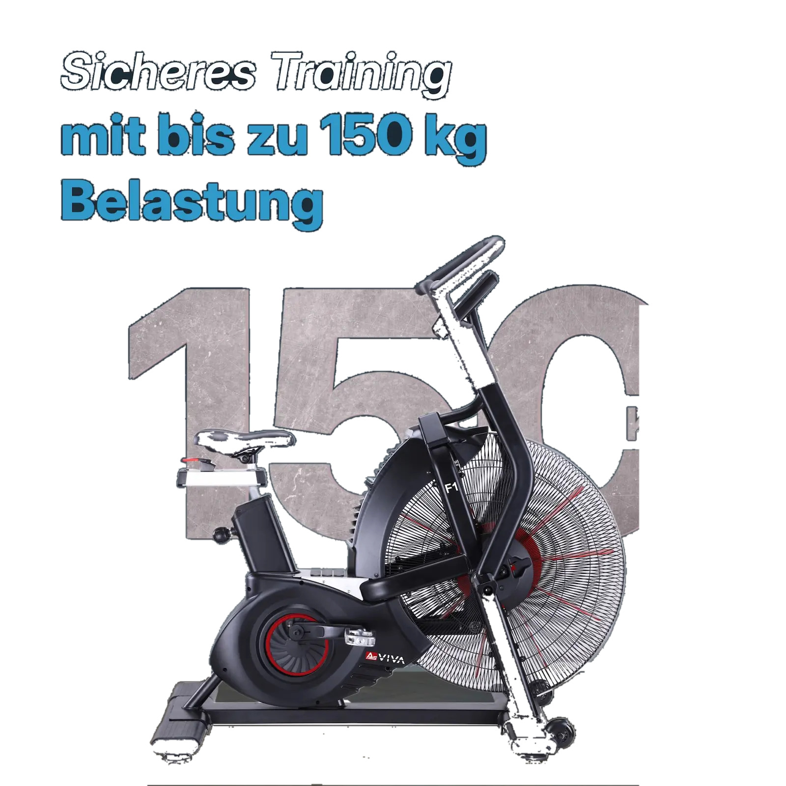 AsVIVA F1 Air Bike Heimtrainer – Bauteile und Ausstattung im Überblick