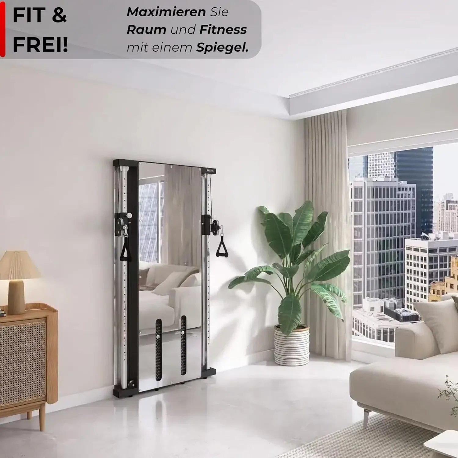 Maximiere Raum &amp; Fitness – mit Spiegel