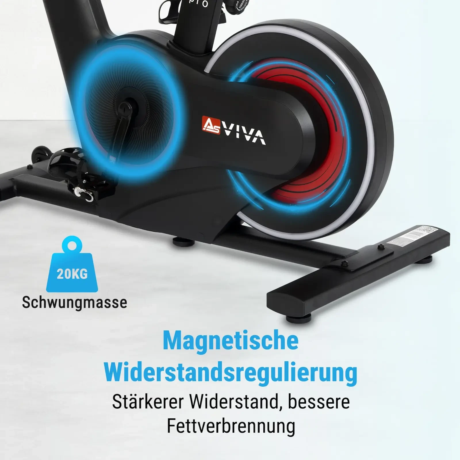 Magnetische Widerstandsregulierung & 20 kg Schwungmasse