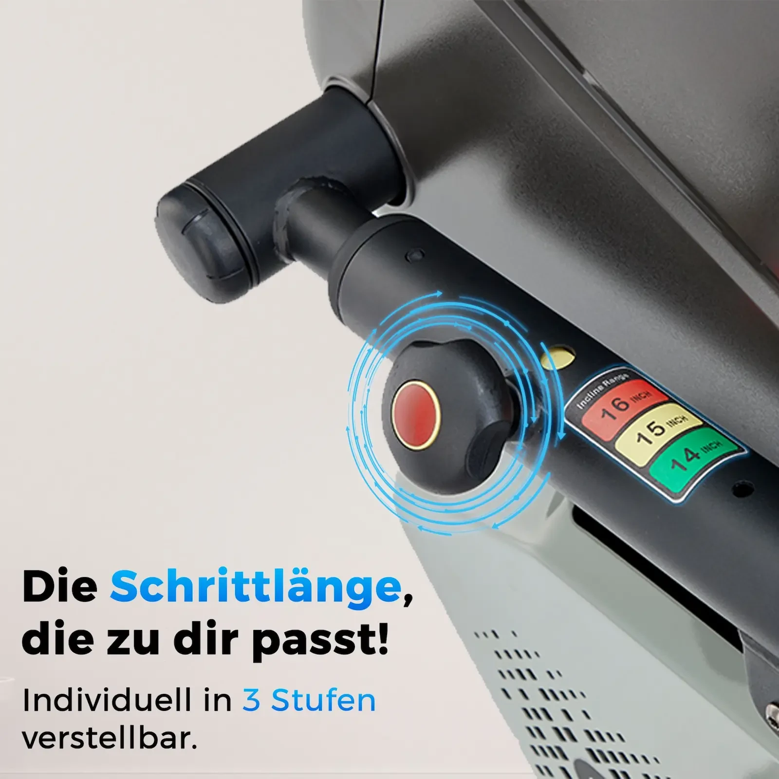 Schrittlänge individuell einstellbar