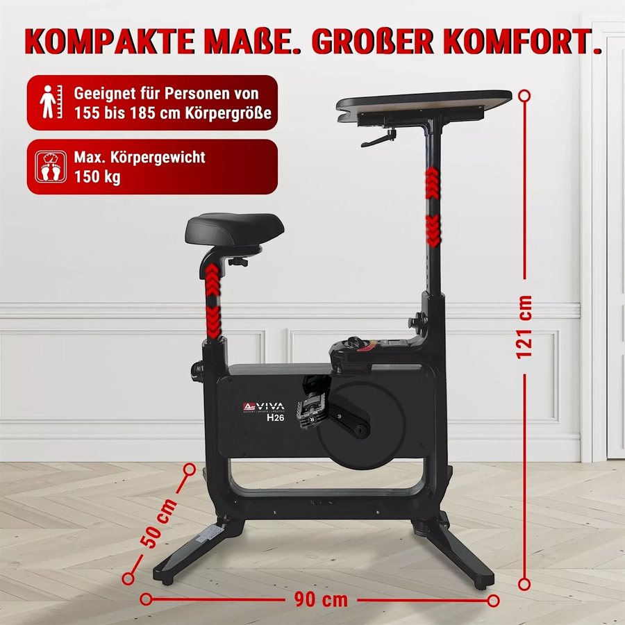 H26: für 155–185 cm Körpergröße, bis 150 kg