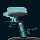 Höhenverstellbarer Sattel des AsVIVA Ergometers Ride H24 für eine ergonomische Sitzposition und komfortables Training