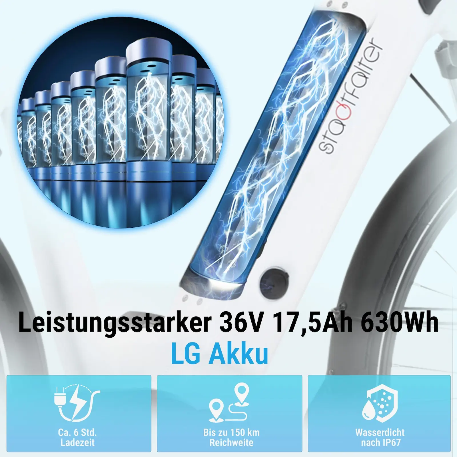 630 Wh LG-Akku – bis zu 150 km Reichweite