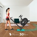 Integrierte Transportrollen am AsVIVA Ergometer Ride H24 zum einfachen Verschieben des Heimtrainers