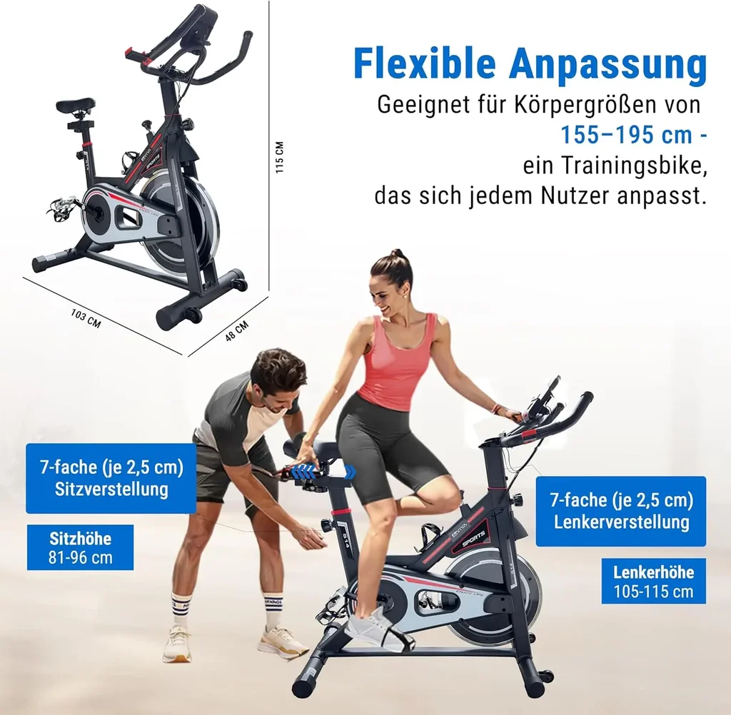 Indoor Cycle Dynamic S14 – Speedbike Körpergröße
