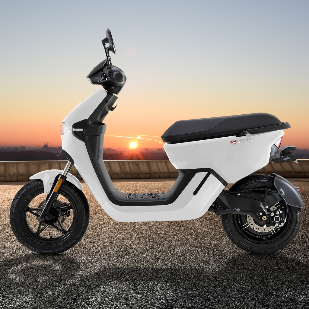 AsVIVA Elektro-Motorroller EM1 weiß - Produktansicht