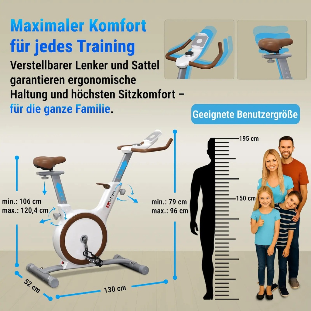 AsVIVA Ergometer Speedbike H12 – Groesse
