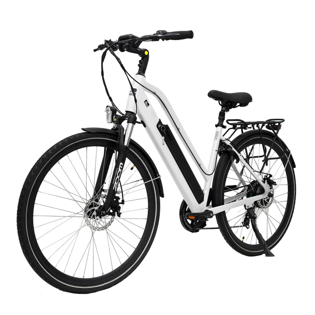 City E-Bike B15 – 28 Zoll – Grau/Weiß – Stadtfalter ws 36v