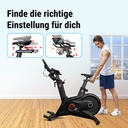 Mehrfach verstellbarer Sitz und Lenker des AsVIVA Speedbike Studio Pro S17