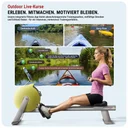 Interaktive Live-Kurse auf dem AsVIVA Rudergerät RA20 für geführtes Training am Bildschirm