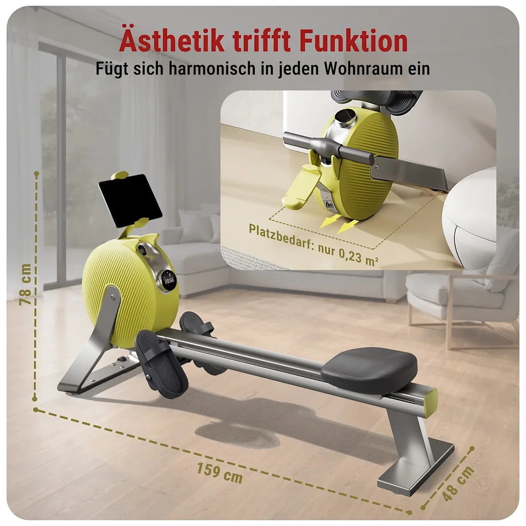 Rudergerät PowerGen RA20 – Magnetic Rower Platzsparend Aufrecht