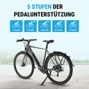 AsVIVA E-Bike BC1B – 28" Urban Citybike – Unterstützungsstufen