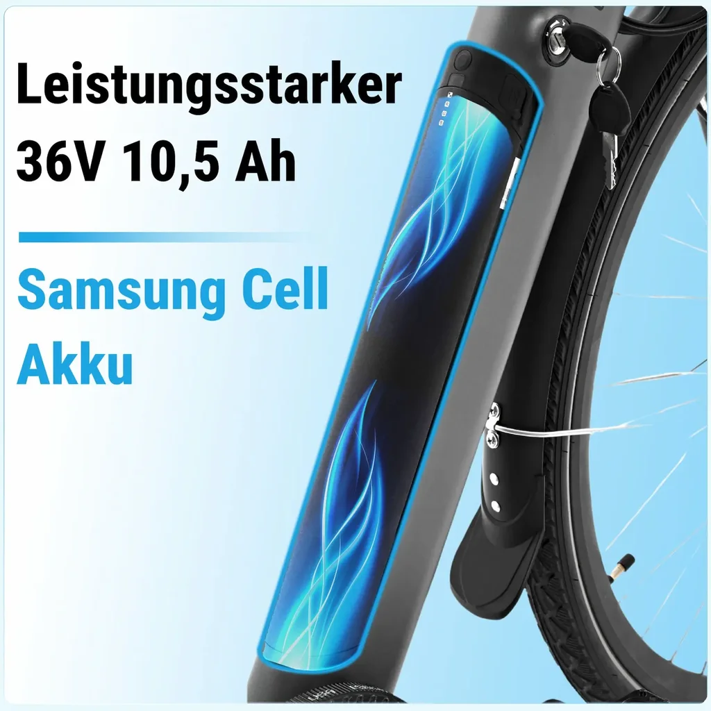 AsVIVA Urban City E-Bike BC1C – 28 Zoll – Akku