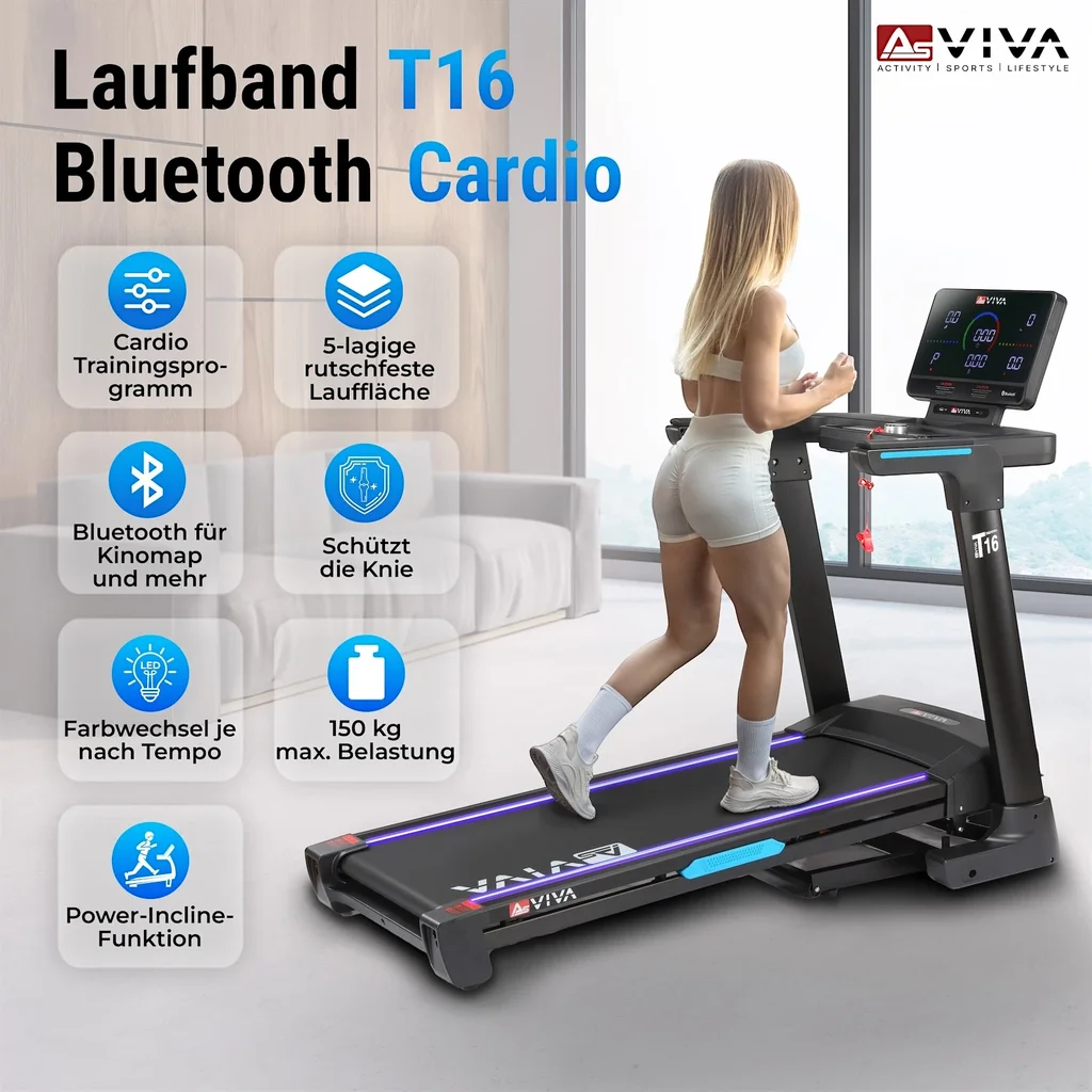Laufband Smart Run T16 – Bluetooth Cardio Detailansicht