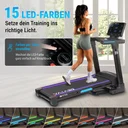 Einstellbare LED-Beleuchtung am AsVIVA Laufband Smart Run T16 für ein stimmungsvolles Training