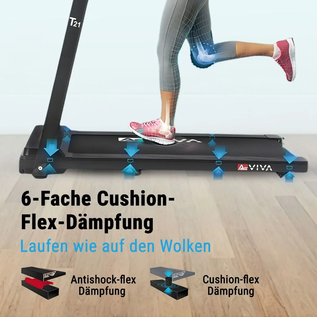 AsVIVA 2in1 – Walk & Run Laufband T21 – kompakte Bauweise (4)