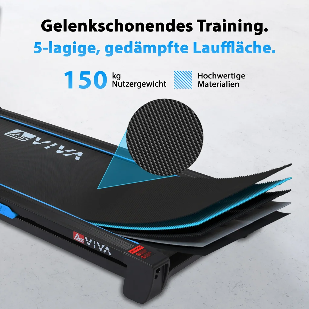 Laufband Smart Run T16 – Bluetooth Cardio Lagige Lauffläche