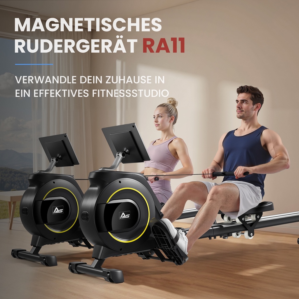 AsVIVA Rudergerät RA11 Magnetic – magnetisches Bremssystem
