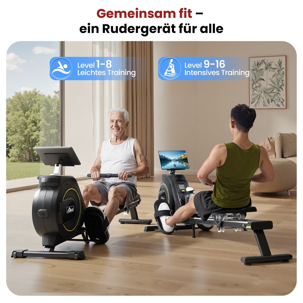 AsVIVA Rudergerät RA11 Magnetic – magnetisches Bremssystem (5)