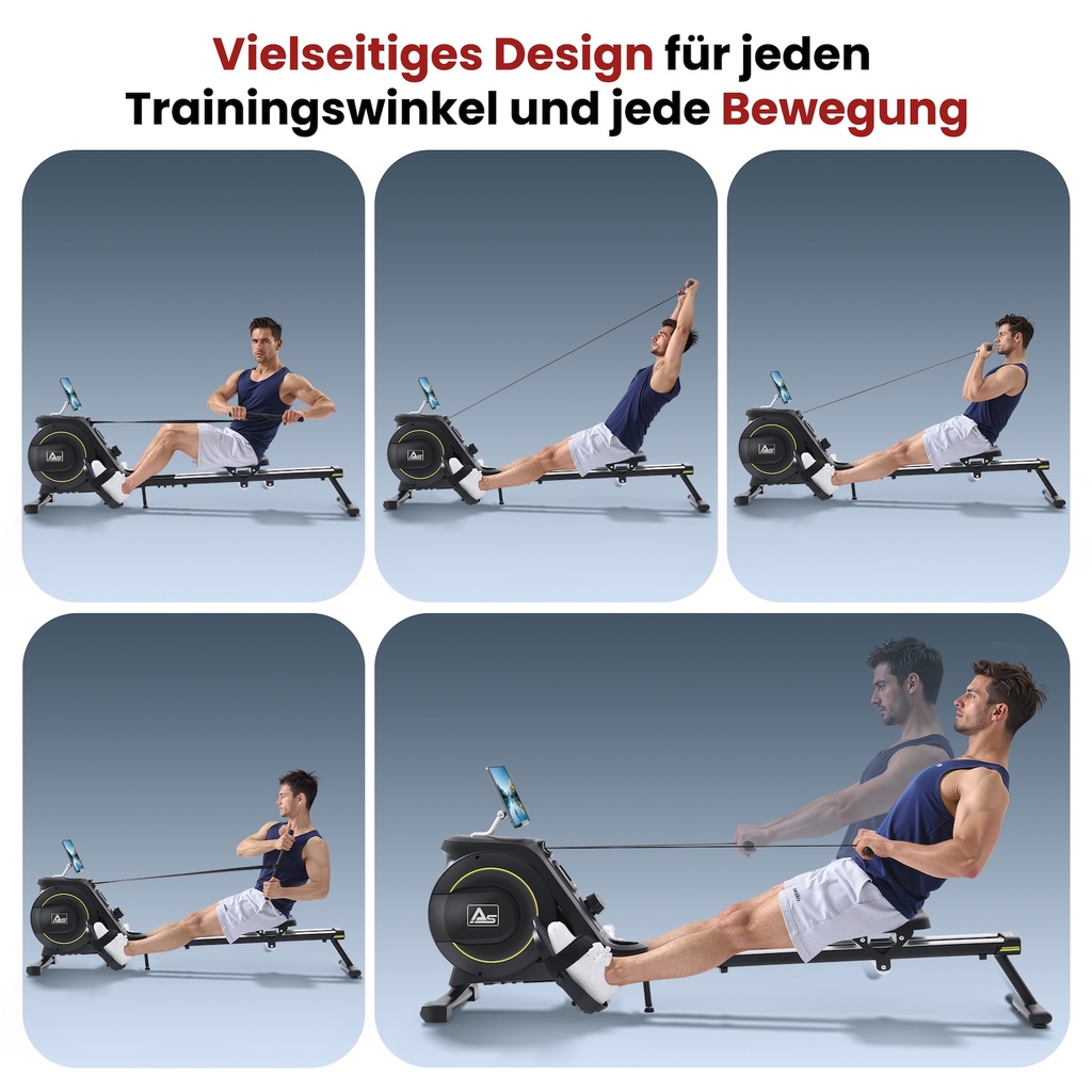 AsVIVA Rudergerät RA11 Magnetic – magnetisches Bremssystem & Training