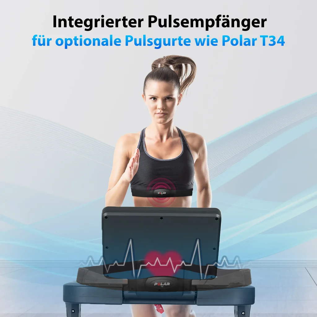 Laufband Smart Run T16 – Bluetooth Cardio Pulsempfänger
