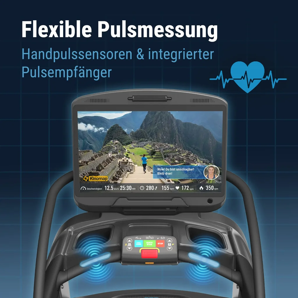 Laufband Studio Pro T22 – Pulsmessung