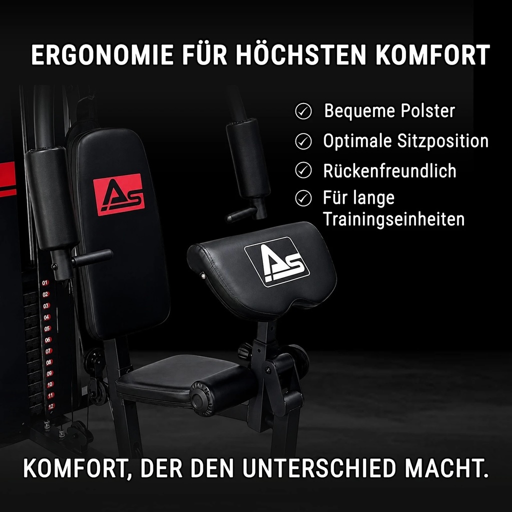 AsVIVA MG5 Pro – ergonomische Polsterung und Sitzposition