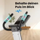 Handpulssensoren am Lenker des AsVIVA Ergometers H25 Studio Pro zur Messung der Herzfrequenz