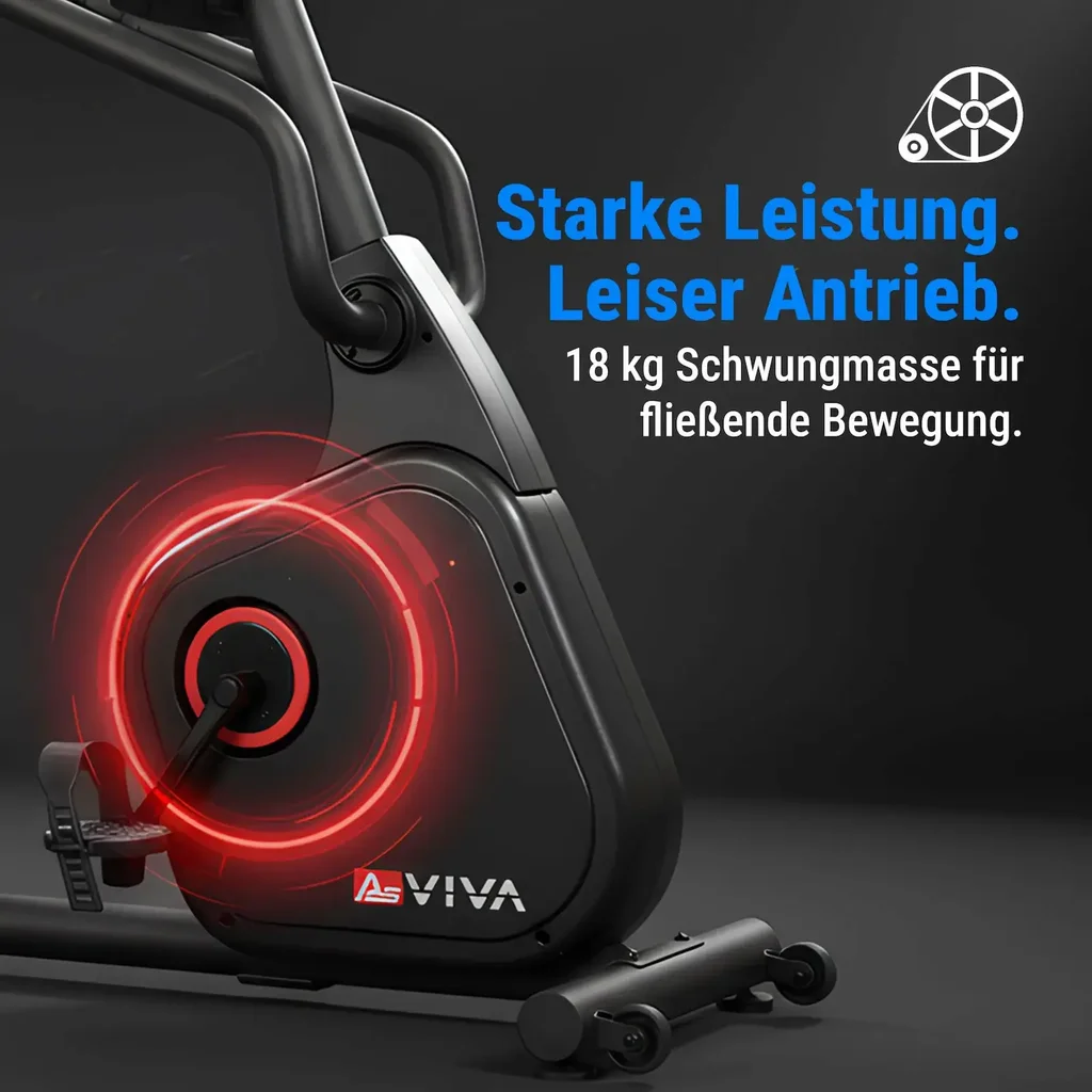AsVIVA 2in1 Liegeergometer mit Armtrainer R7 – Schwungmasse