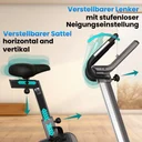 Verstellbarer Sattel und Lenker des AsVIVA Ergometers H25 Studio Pro für eine ergonomische Sitzposition