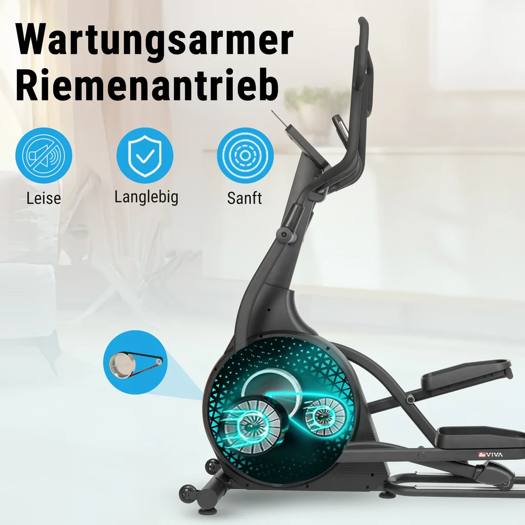 AsVIVA Crosstrainer Smart E4 Pro – Riemenantrieb