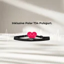 Mitgelieferter Pulsgurt T34 des AsVIVA Ergometers H25 Studio Pro zur präzisen Herzfrequenzmessung