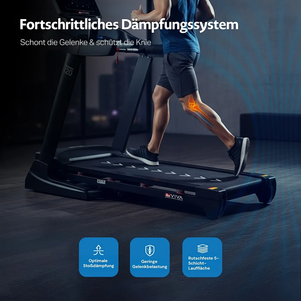 Laufband T20 Cardio Pro Runner – Dämpfungssystem