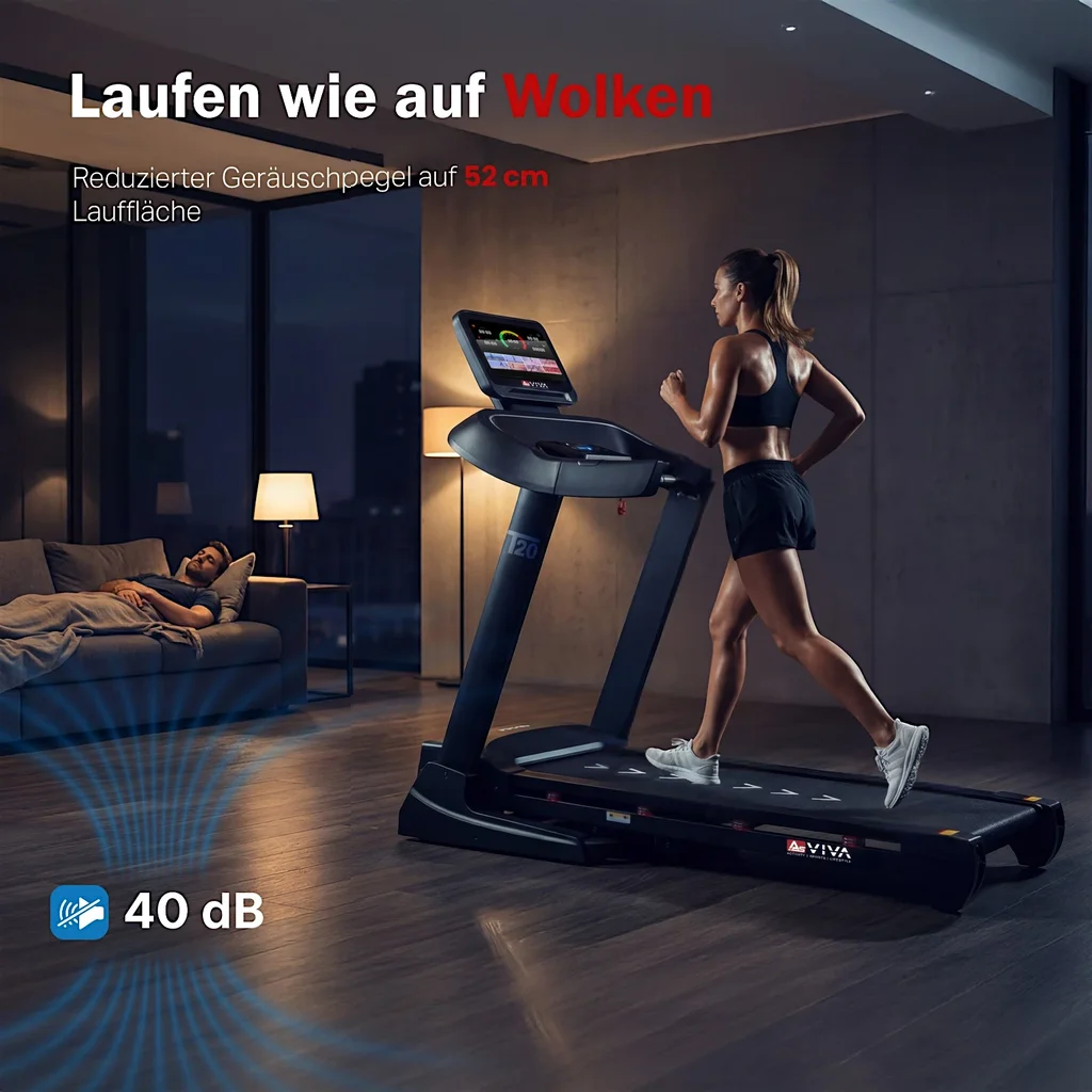 Laufband T20 Cardio Pro Runner – große Lauffläche Leise