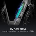 AsVIVA City E-Bike Stadtfalter B14 – Grau/Weiß – Ansicht 3
