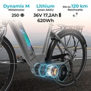 AsVIVA City E-Bike Stadtfalter B14 – Grau/Weiß – Motor