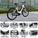 AsVIVA City E-Bike Stadtfalter B14 – Grau/Weiß – Ansicht 2
