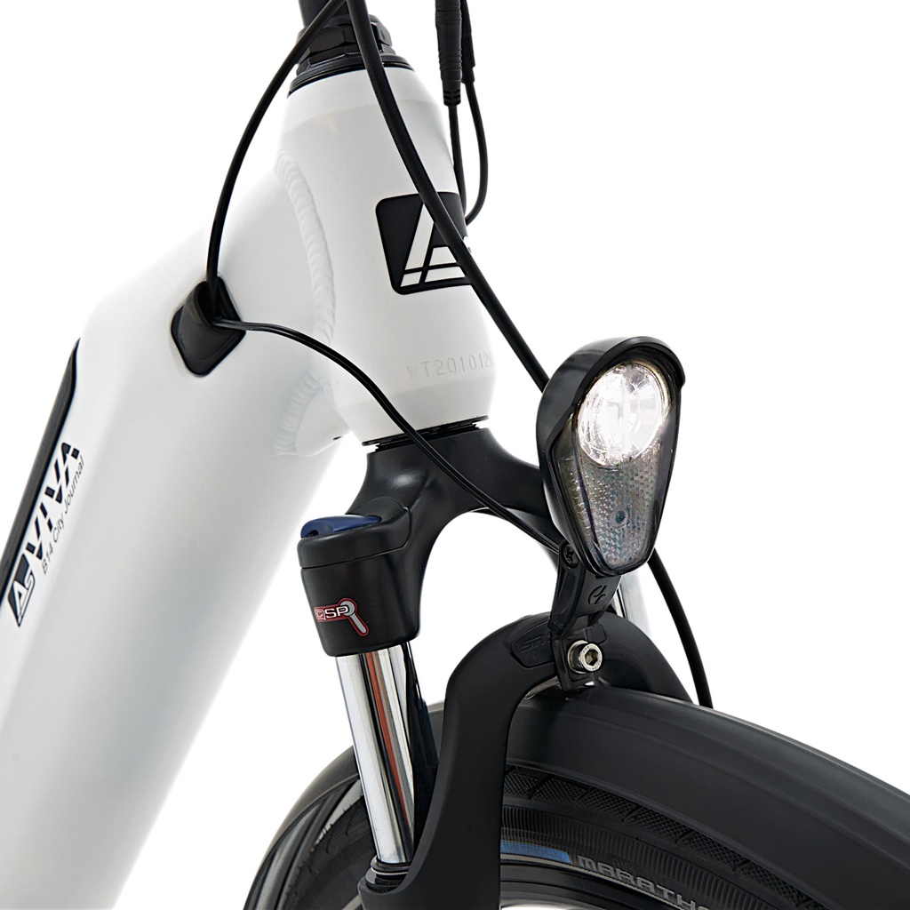 AsVIVA City E-Bike Stadtfalter B14 – Grau/Weiß – Ansicht 14