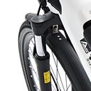 AsVIVA City E-Bike Stadtfalter B14 – Grau/Weiß – Federgabel