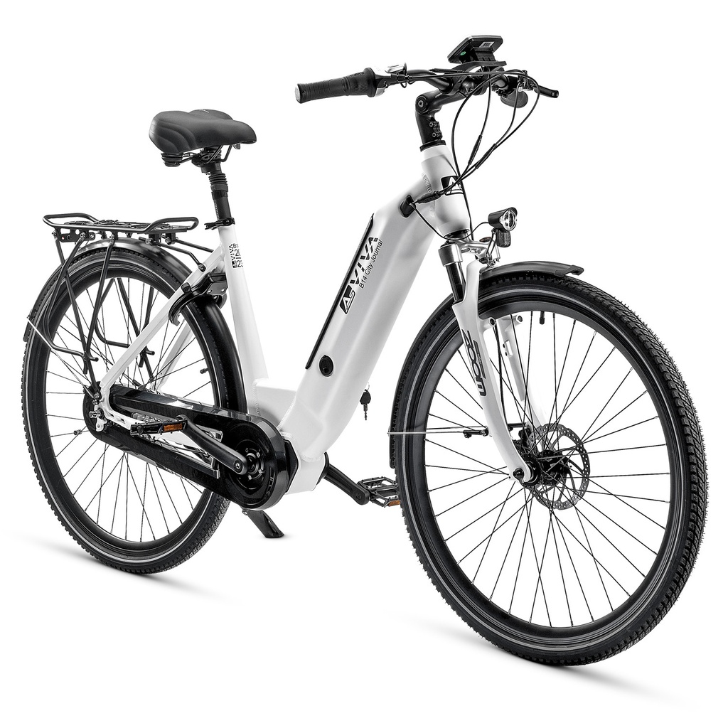AsVIVA City E-Bike Stadtfalter B14 – Grau/Weiß – Ansicht 24