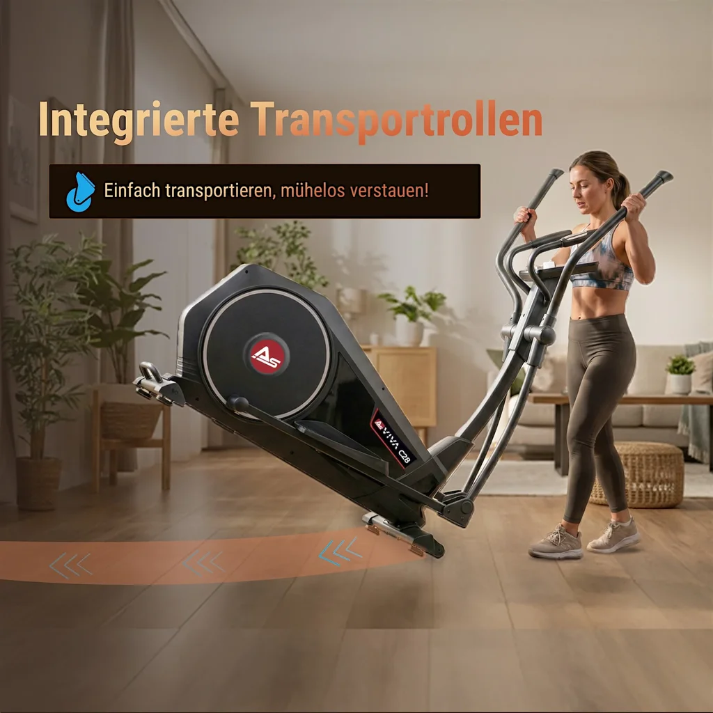 Crosstrainer C28 Runner – Ergometer Transportrollen