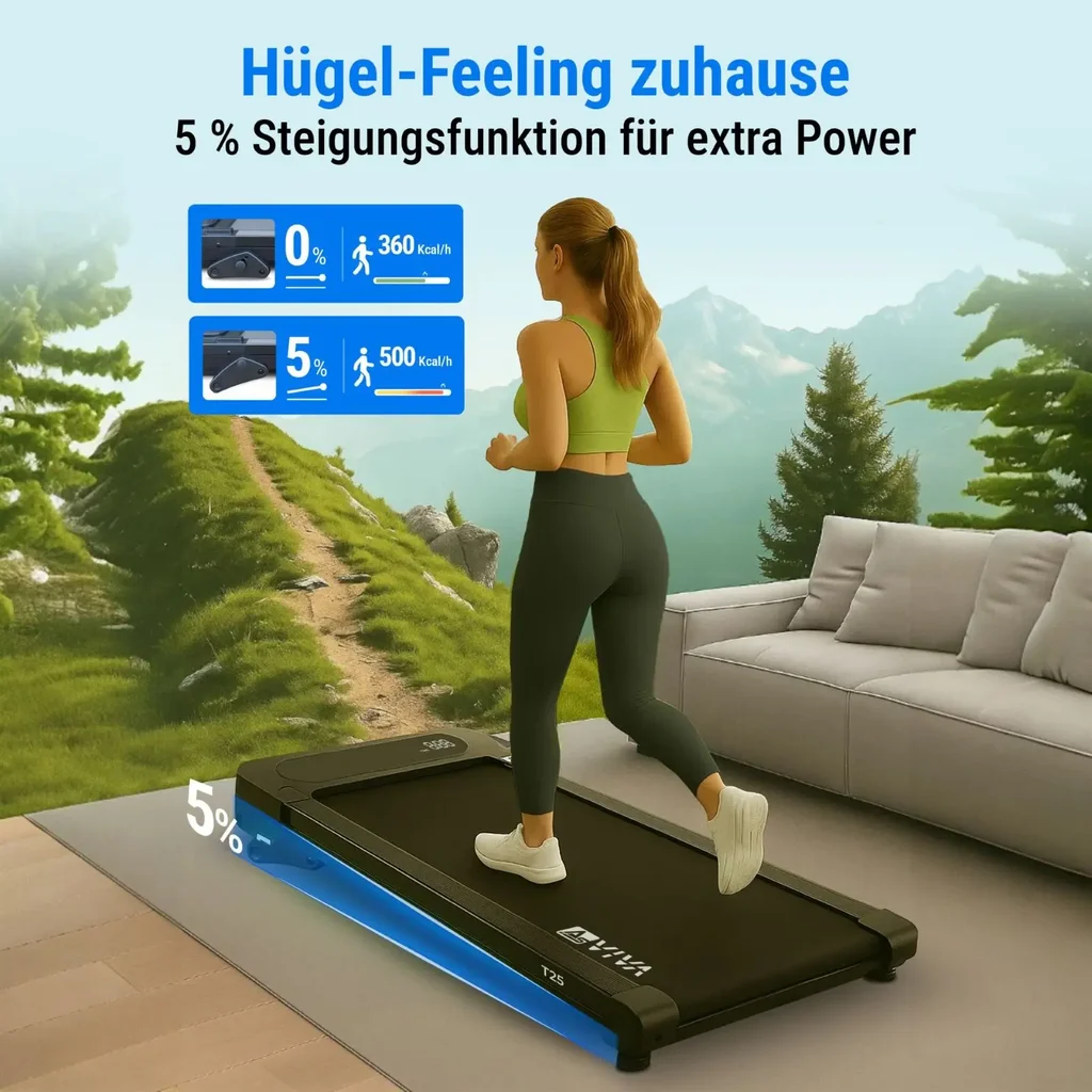 Walking Pad & Laufband Smart T25 – Hügel Training
