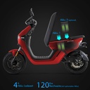 [EM1_RED] Elektro-Motorroller AsVIVA EM1 rot - Produktansicht