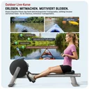 Interaktive Live-Kurse auf dem AsVIVA Rudergeraet RA20 in Schwarz fuer gefuehrtes Training am Bildschirm Interaktive Live-Kurse auf dem AsVIVA Rudergeraet RA20 in Schwarz fuer gefuehrtes Training am Bildschirm