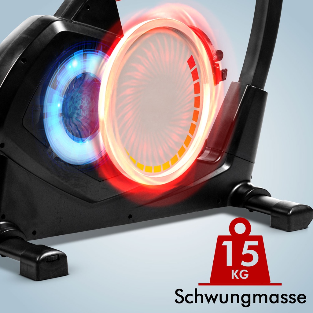 8&nbsp;kg Schwungmasse und Permanentmagnet-Bremse