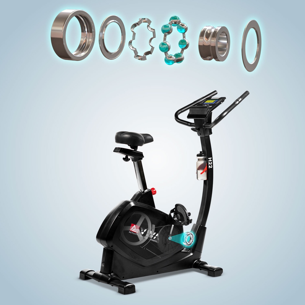 asviva-h22-heimtrainer-fitnessbike-kugellager